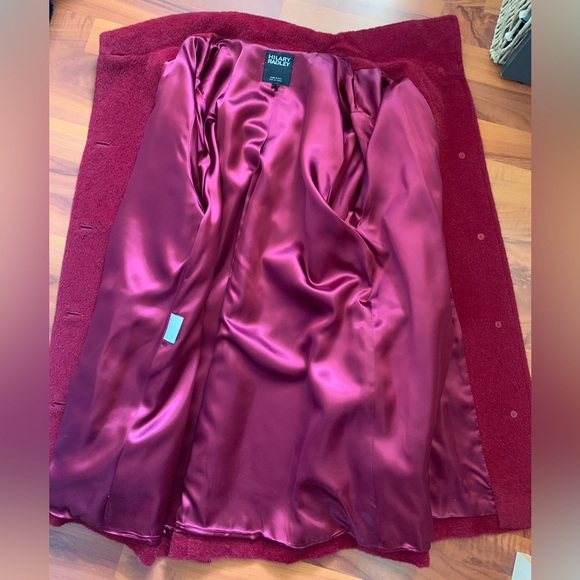 Hilary Radley Red Button-up Llama & Wool Coat Jacket - Picture 2 of 7